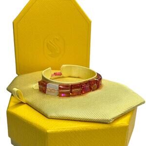 Swarovski Letra Bracelet INFINITY Orange Rhodium Plated